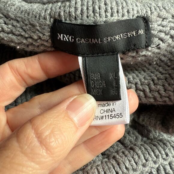 Women's L Whimsigoth Cropped Double Breasted Cable Knit Cardigan Sweater Preppy - Picture 5 of 8